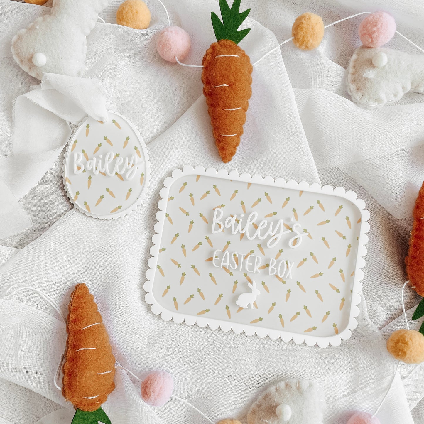 Acrylic Easter Basket Tag