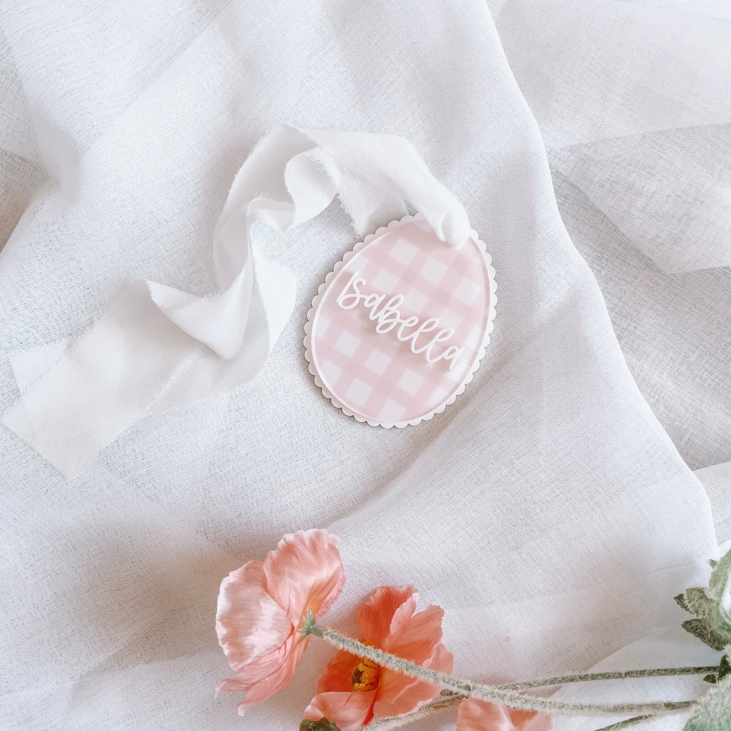 Acrylic Easter Basket Tag