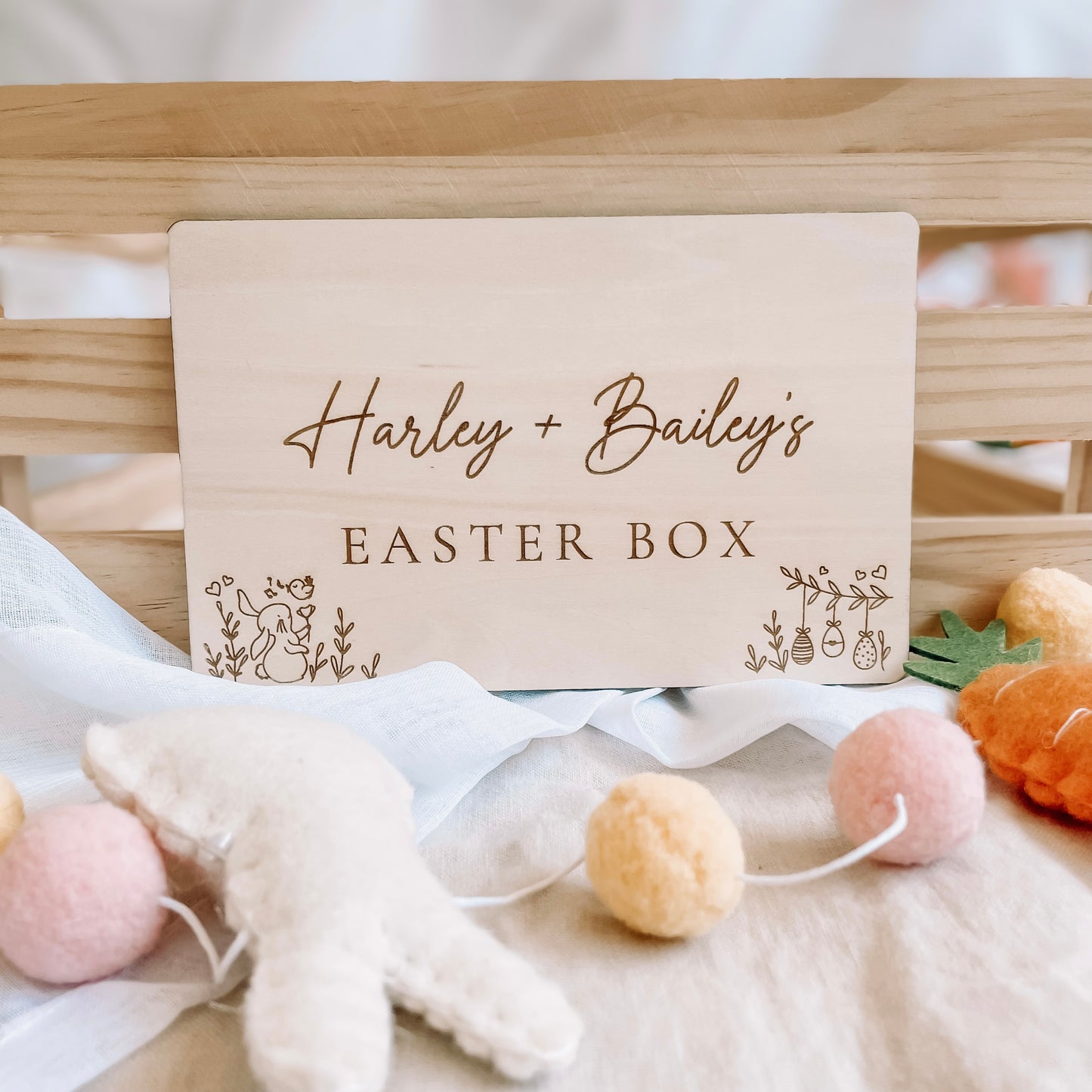 Wooden Easter Box Plaque
