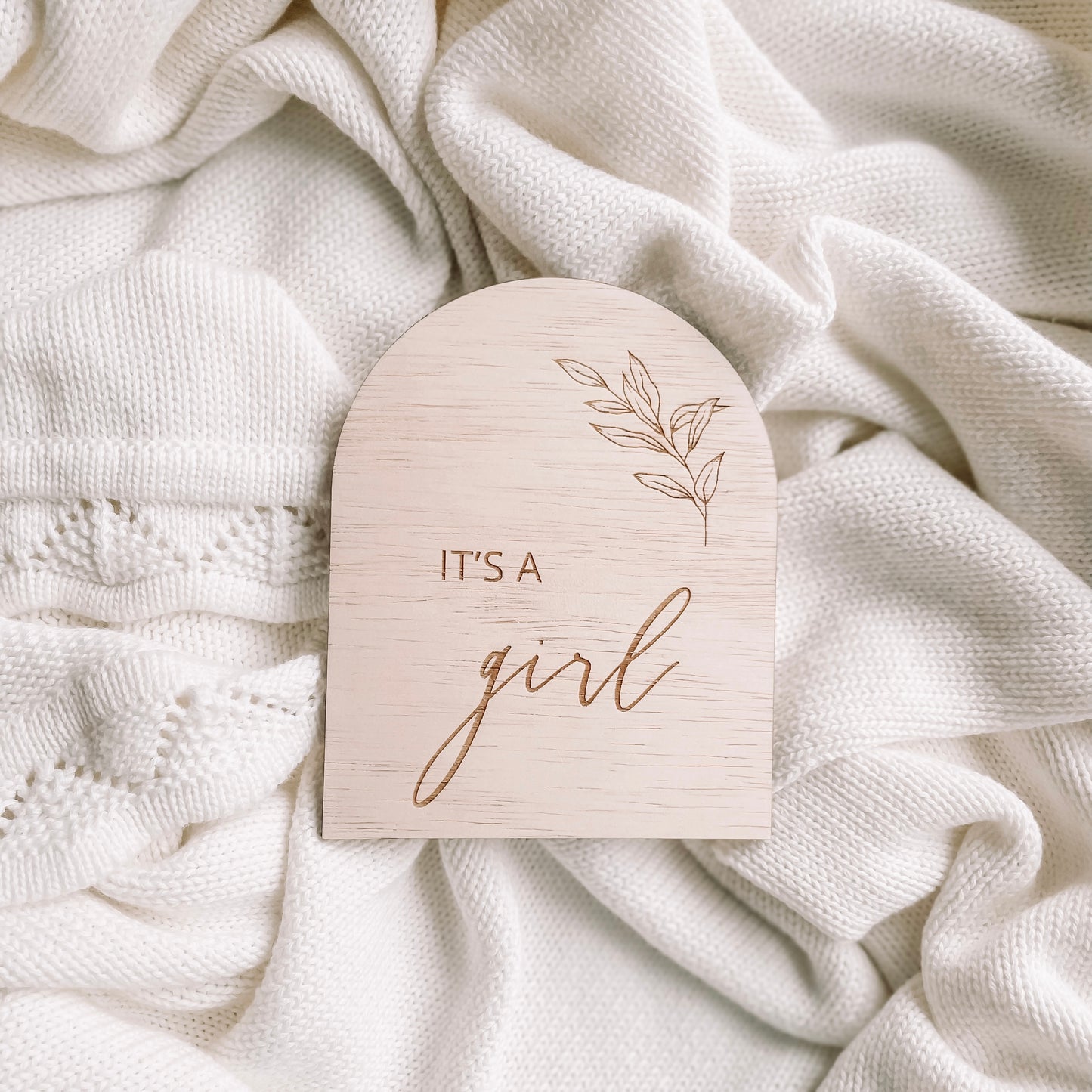 It's A Girl Wooden Plaque