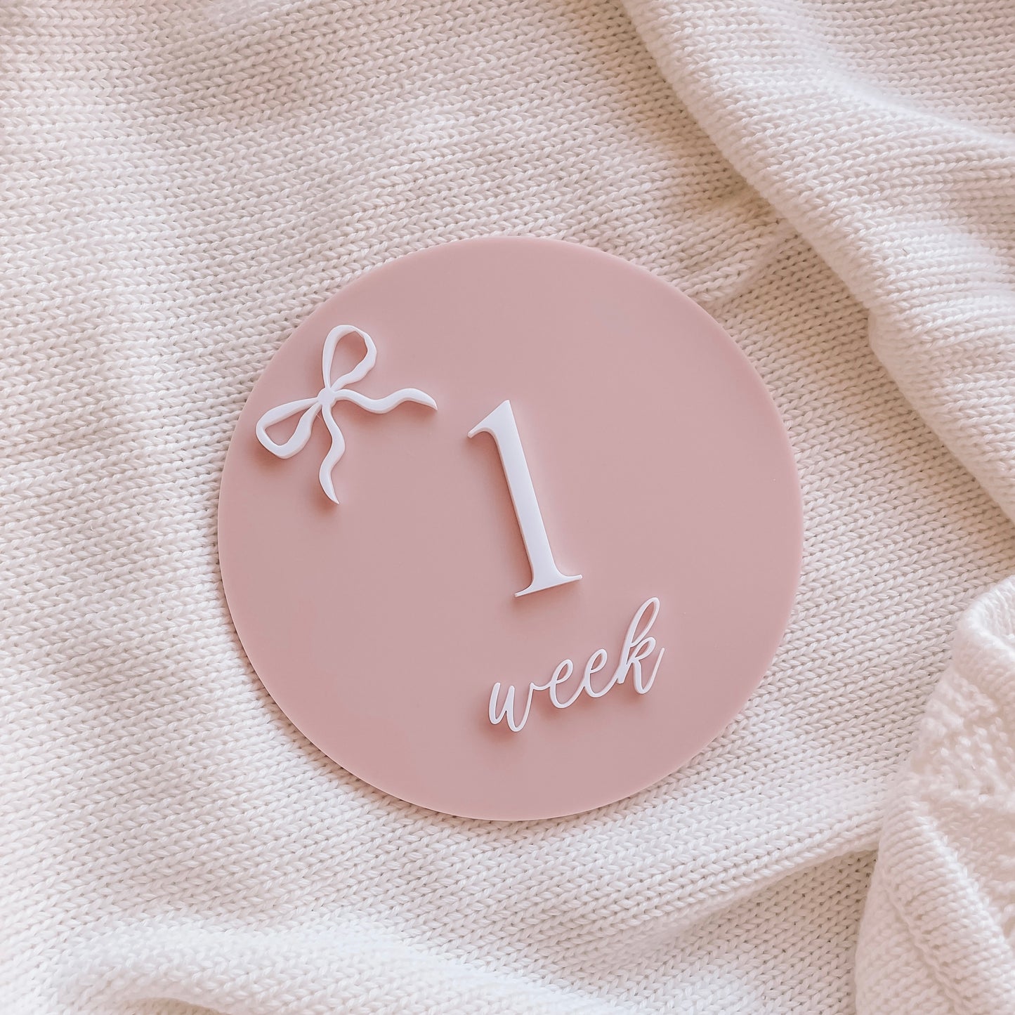 Bow Milestone Set - Pink