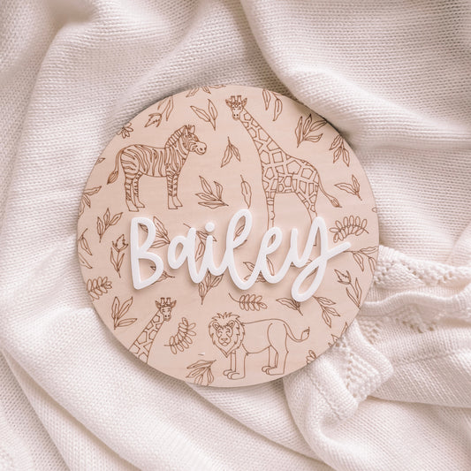 Jungle Name Plaque