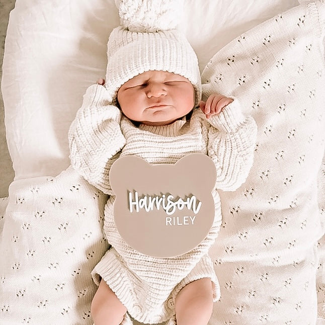 Teddy Bear Name Plaque