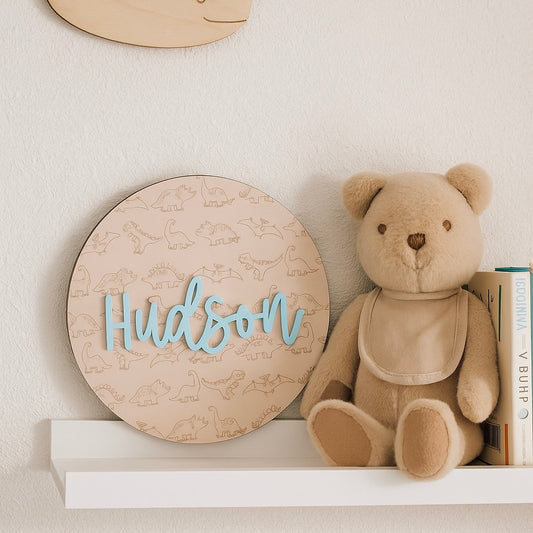 Dino Name Plaque