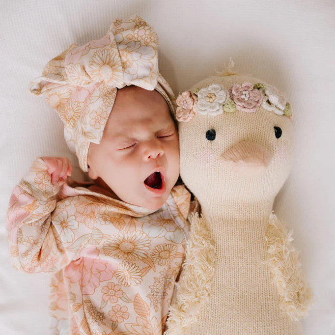 Little & Fern Oversized Top Knot | Pastel Bloom