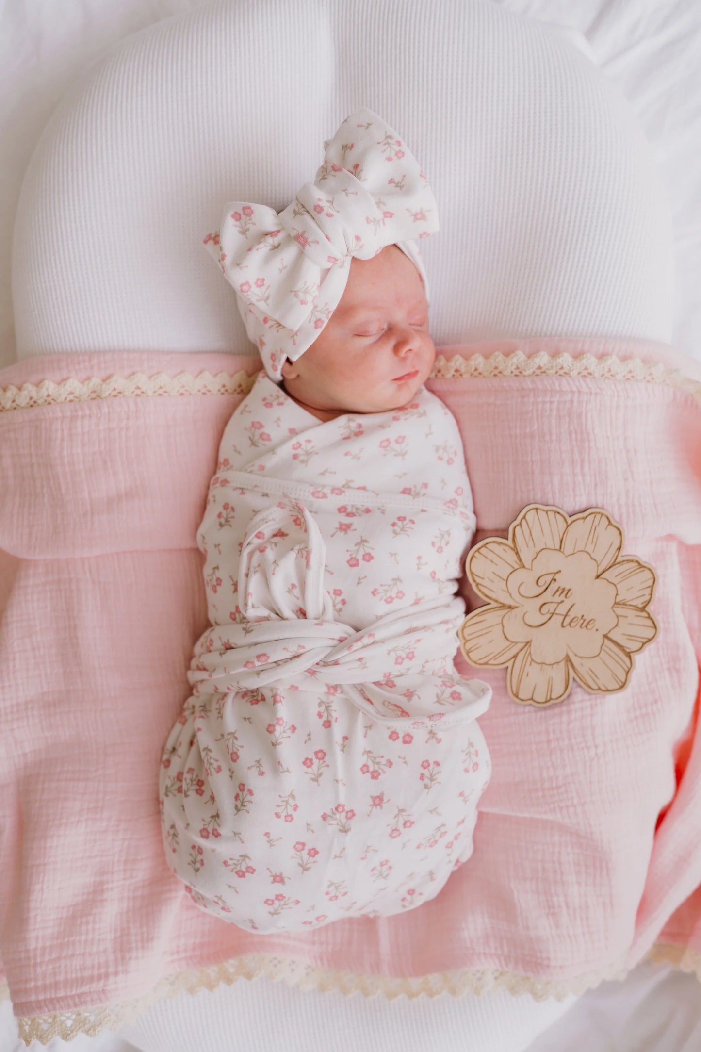 Paisley Peony Jersey Swaddle