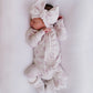 Frill Zip Romper | Lilac Butterflies