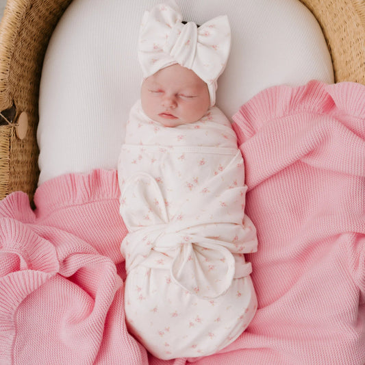 Darling Floral Jersey Swaddle