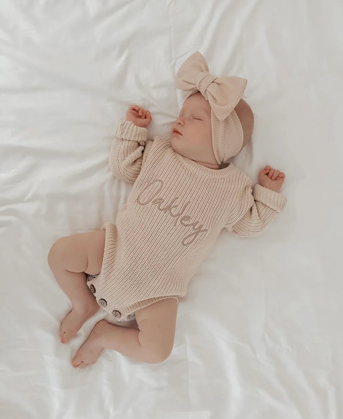 Ribbed Knit Romper- Oat