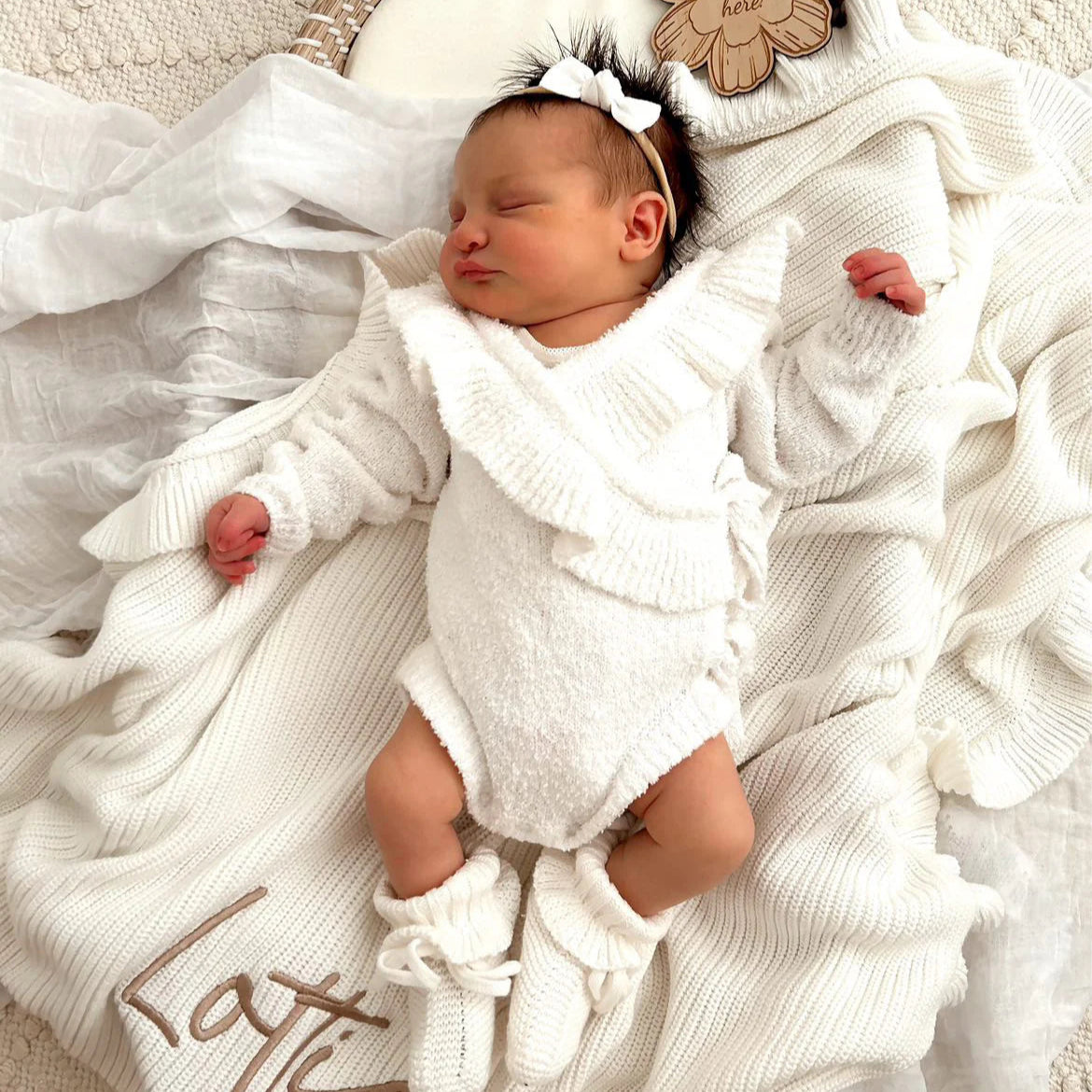 Frill Teddy Bodysuit | White