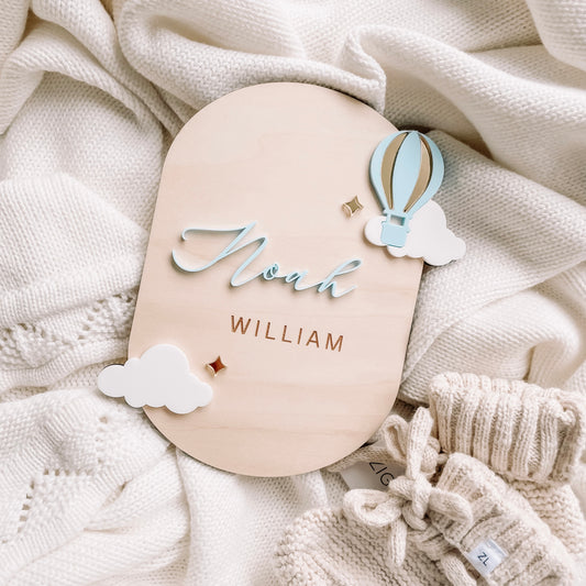Name Plaque - Hot Air Balloon