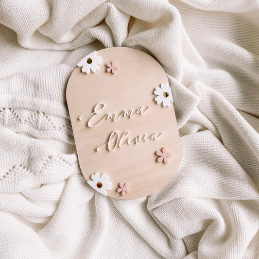 Name Plaque - Floral