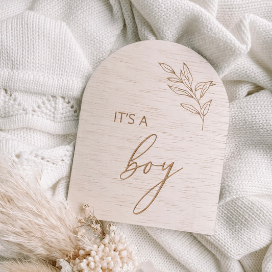 It's A Boy Wooden Plaque
