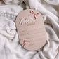 Birth Detail Plaque- Bows