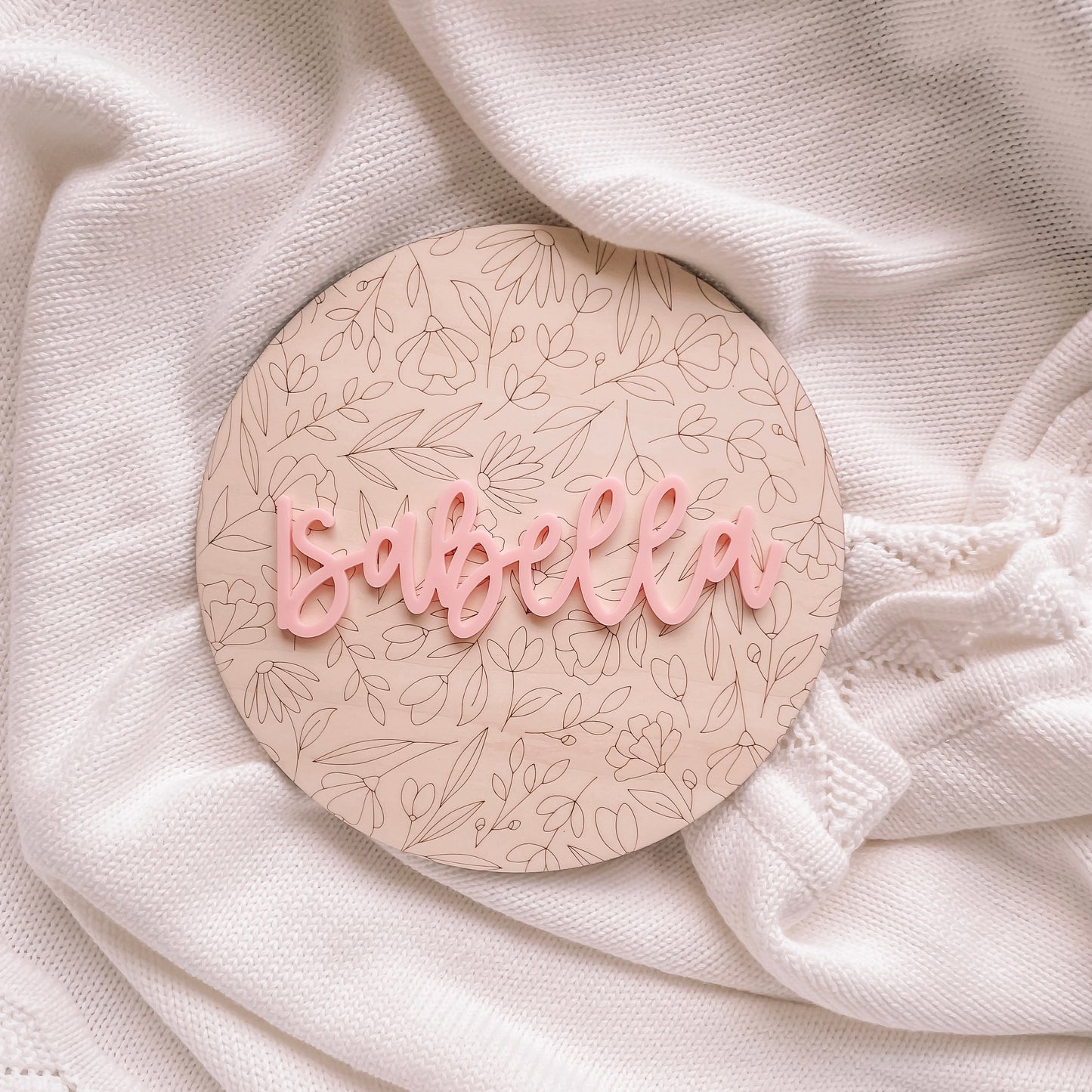 Floral Name Plaque