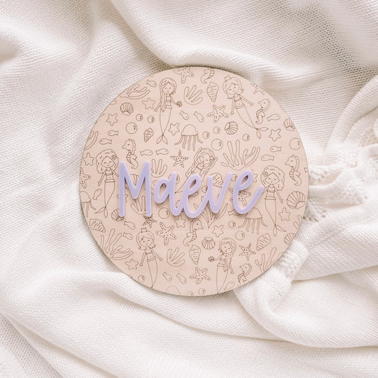 Mermaid Name Plaque