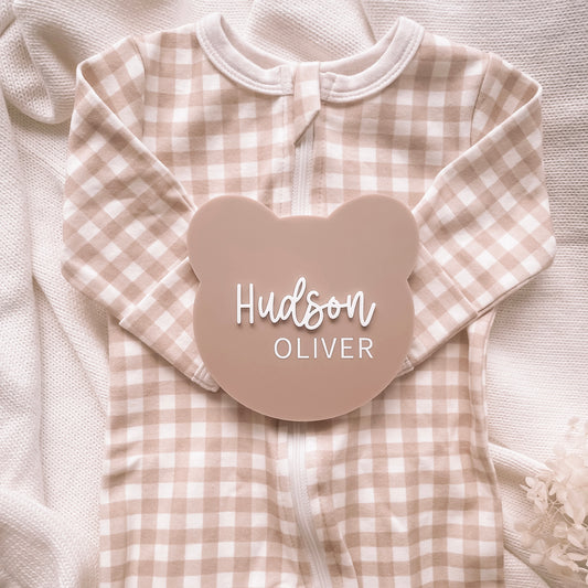 Teddy Bear Name Plaque