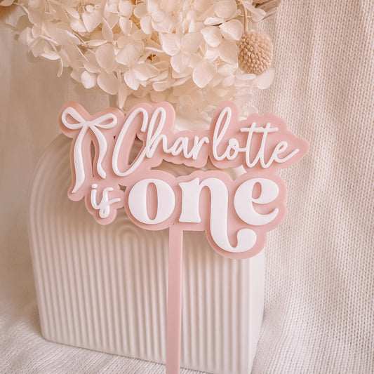 Personalised Bow Cake Topper