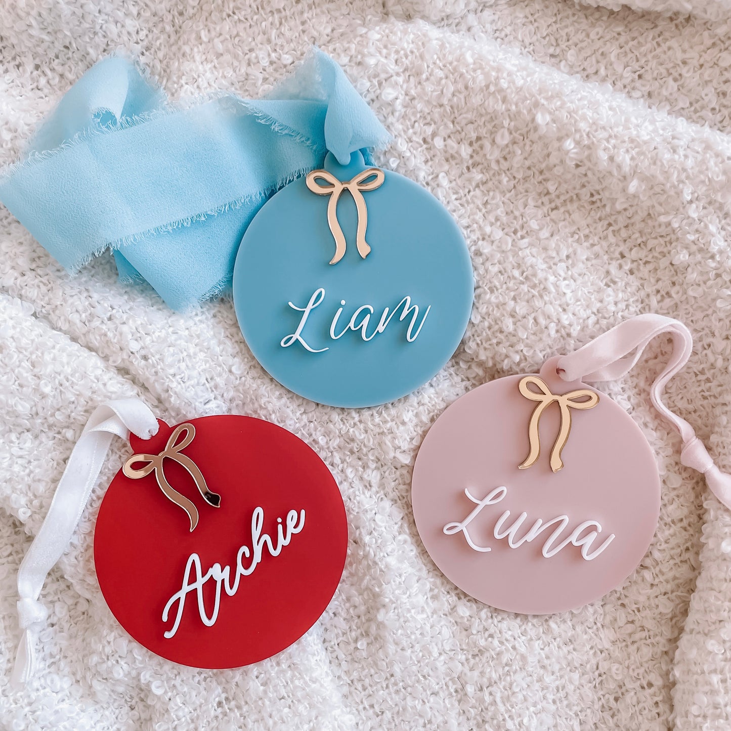 Blue Bow Bauble
