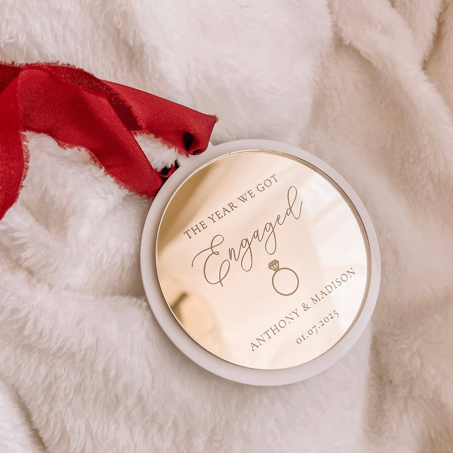 Engagement Christmas Ornament