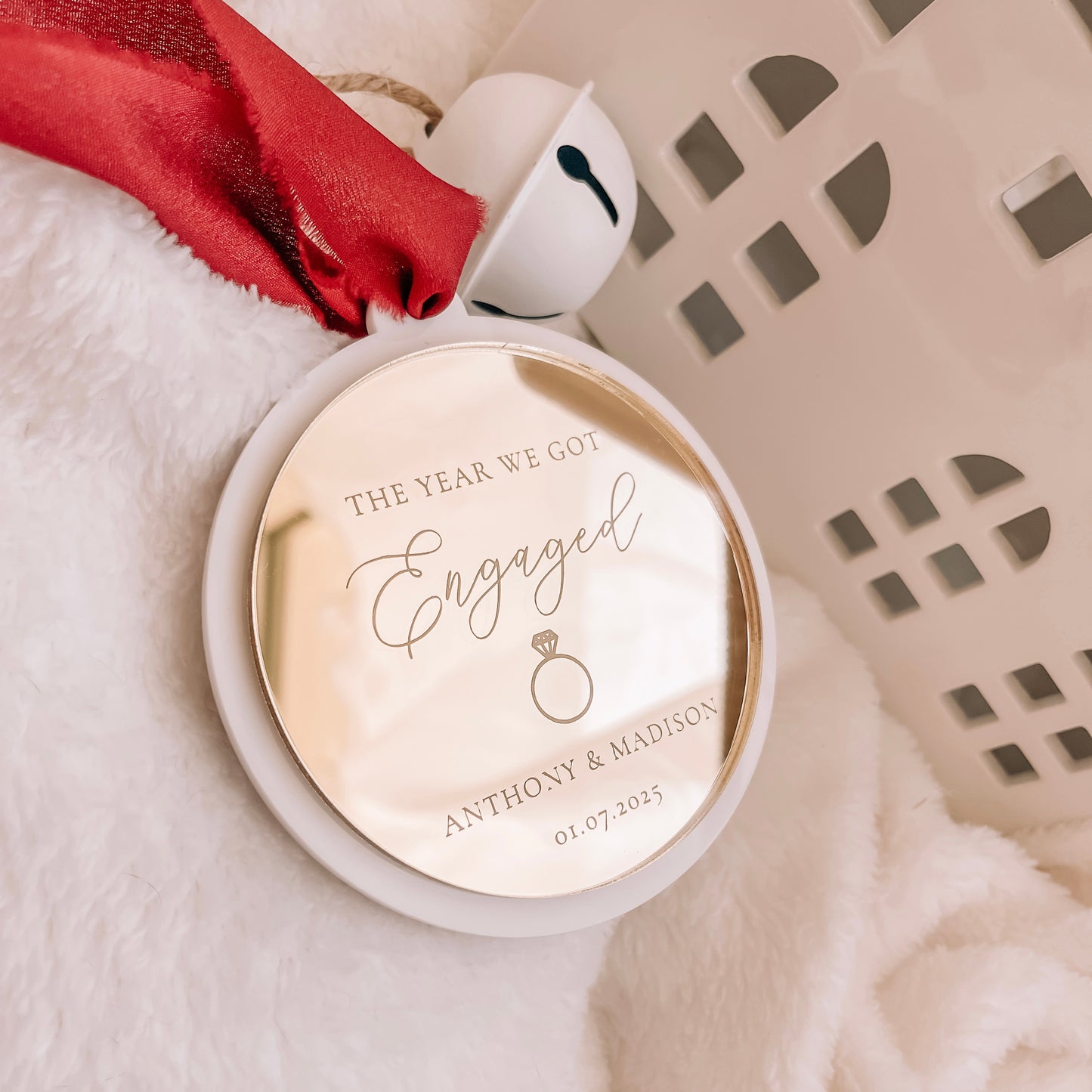 Engagement Christmas Ornament