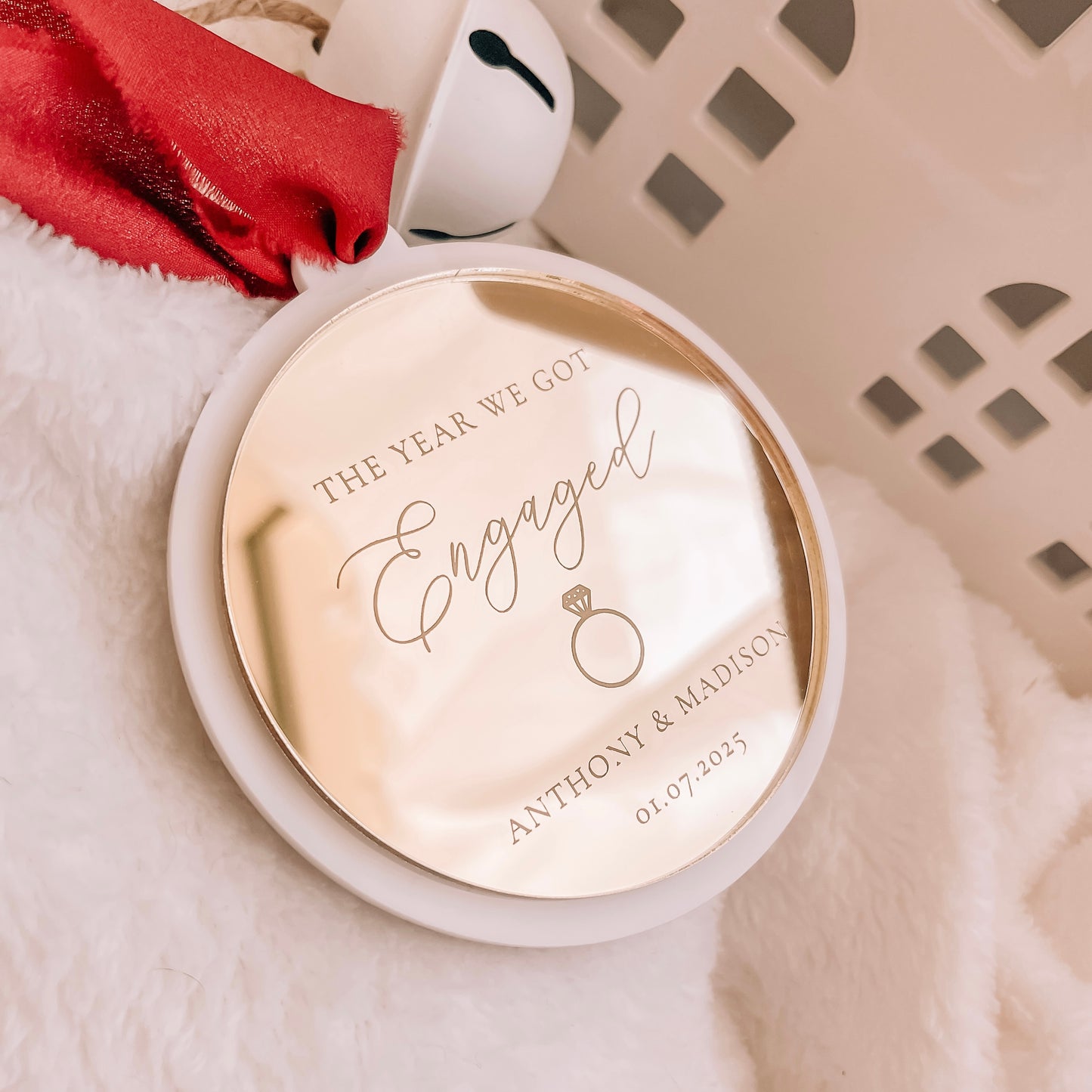 Engagement Christmas Ornament