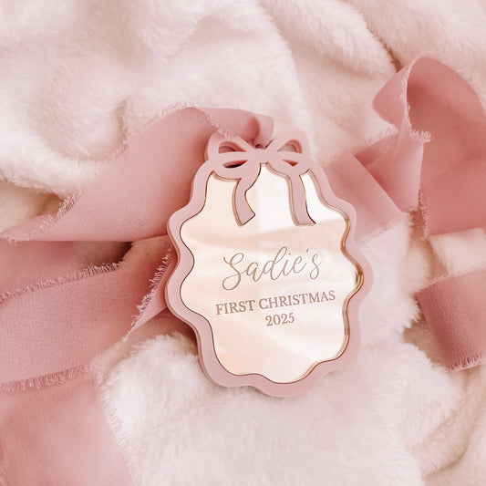 My First Christmas Bow Bauble