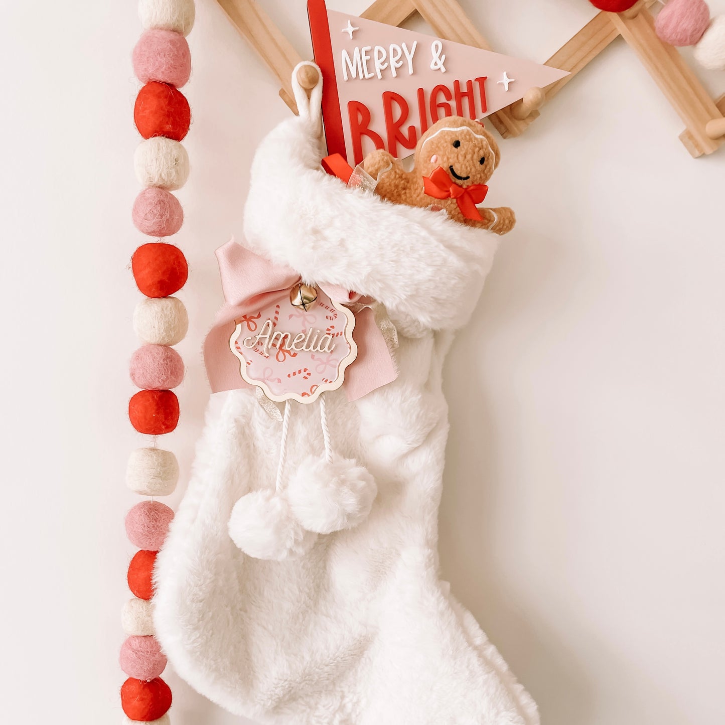 Personalised Christmas Stocking - Candy Cane