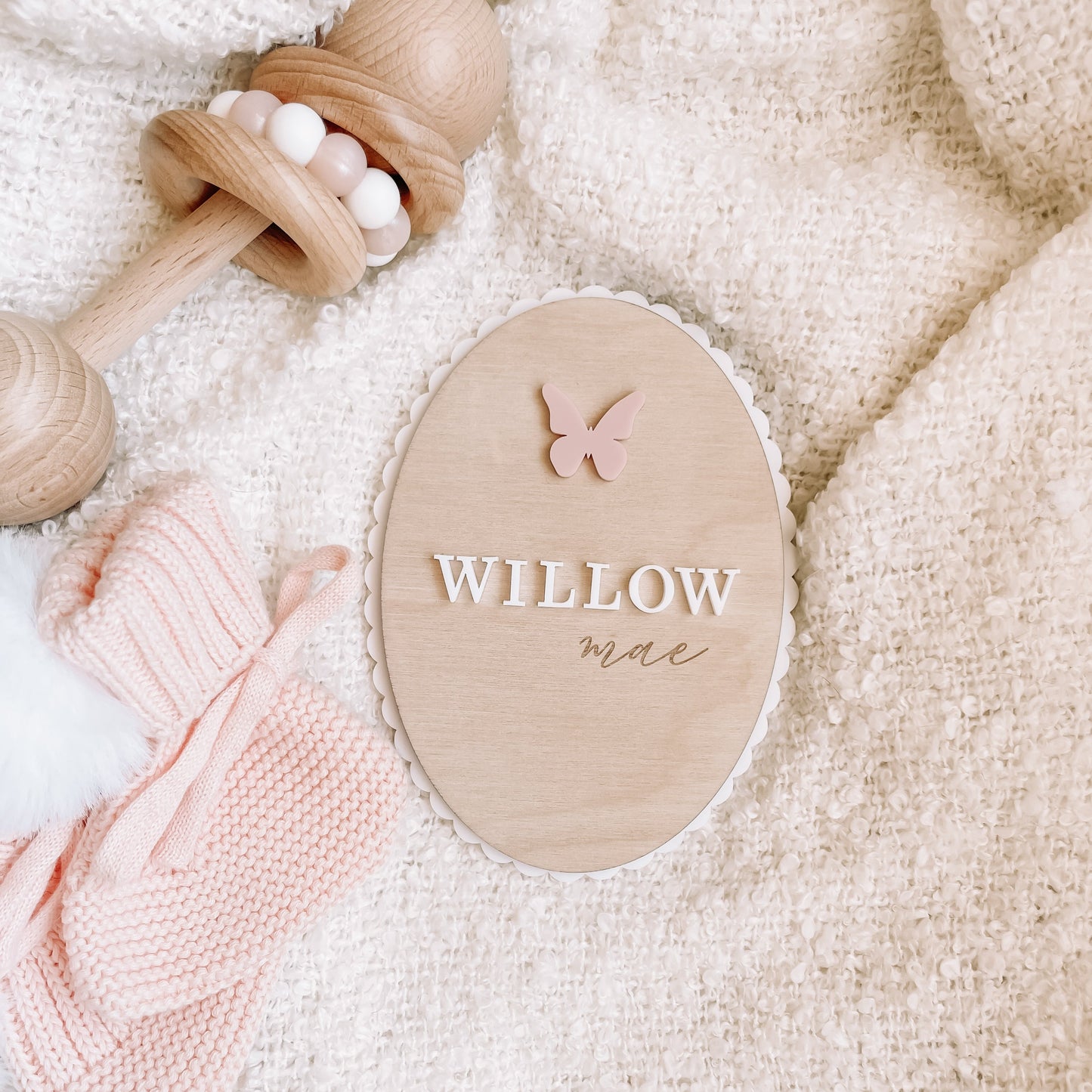 Personalised Name Plaque- Butterfly