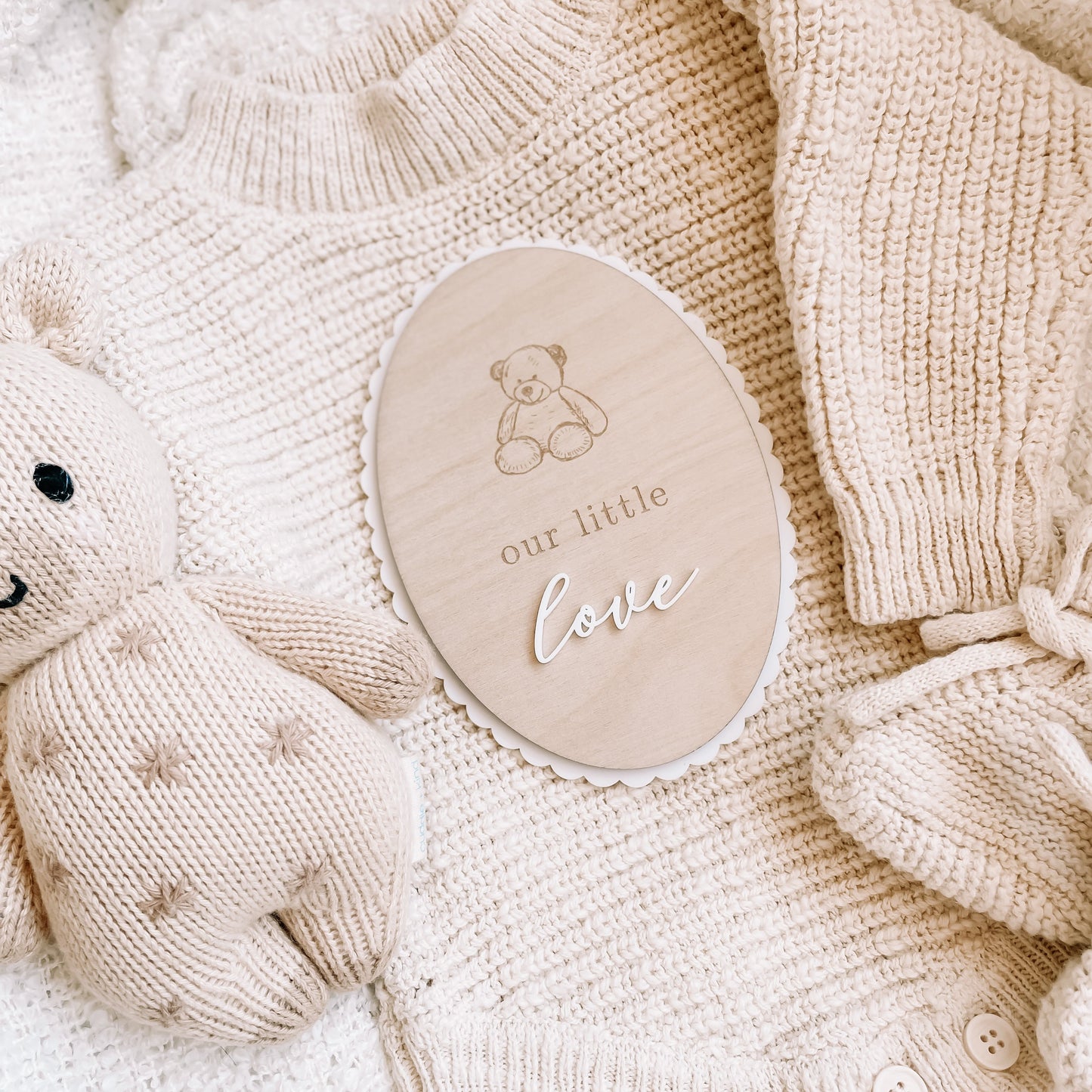 Our Little Love plaque- Teddy Bear