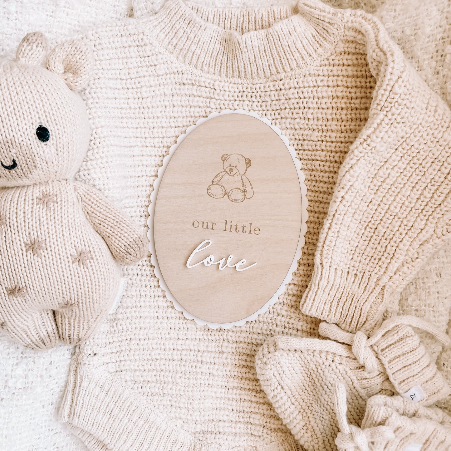 Our Little Love plaque- Teddy Bear