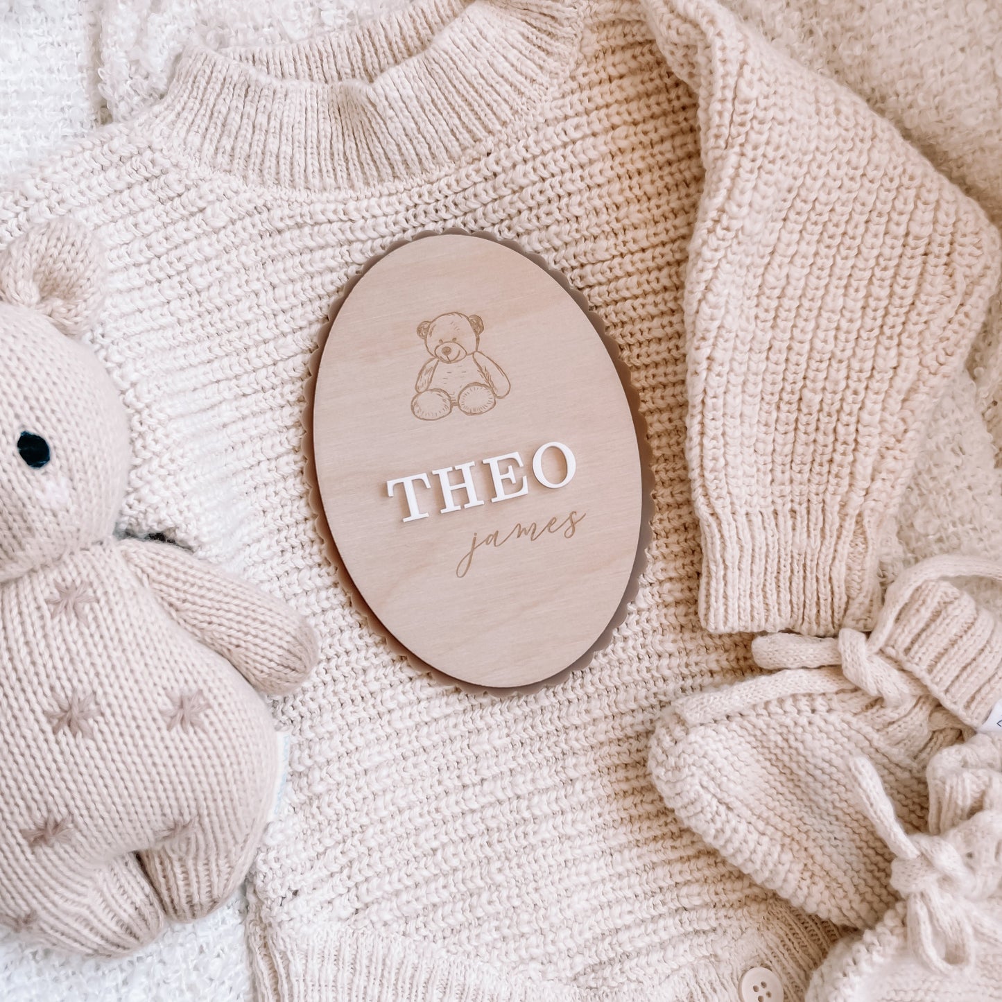 Personalised Name Plaque- Teddy Bear