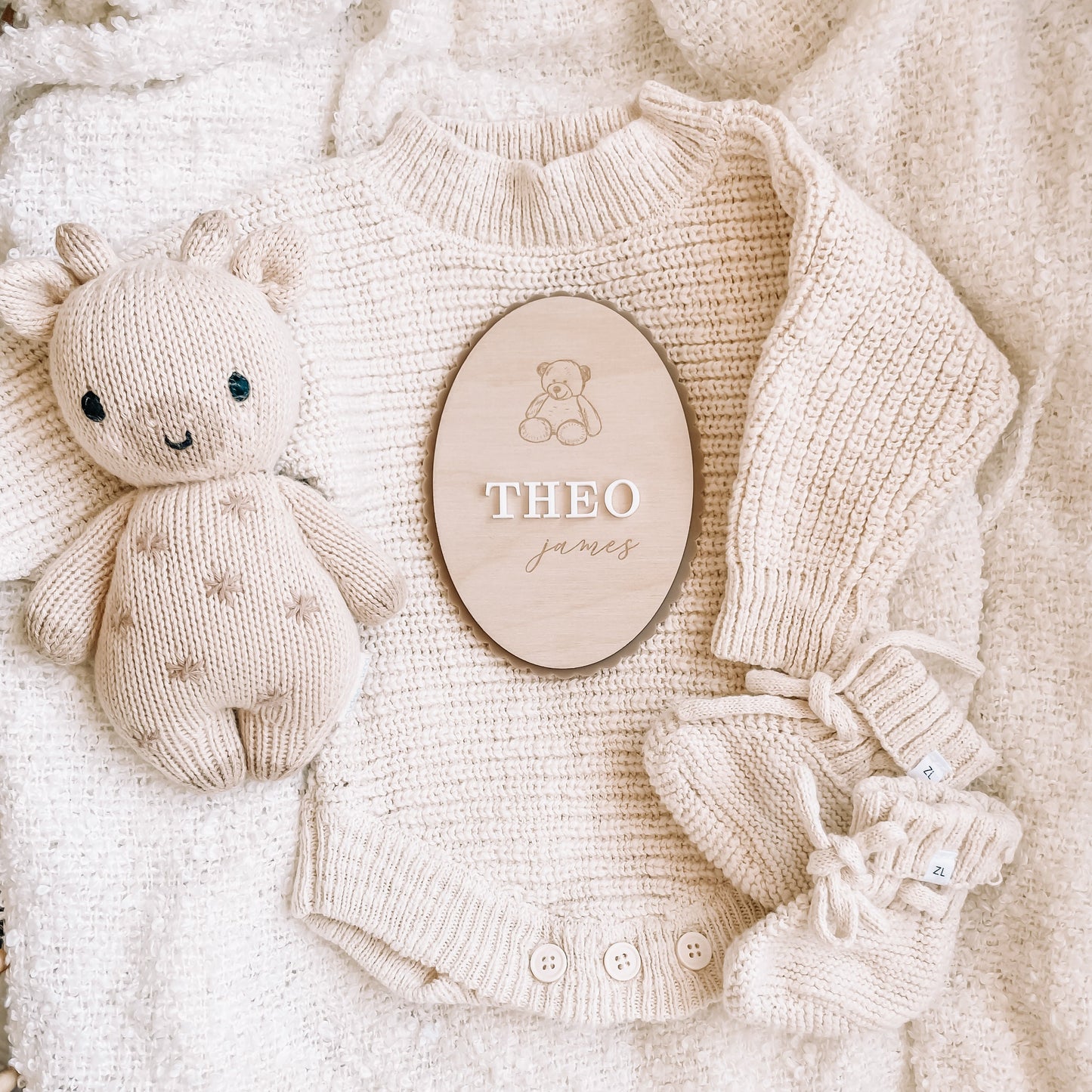 Personalised Name Plaque- Teddy Bear