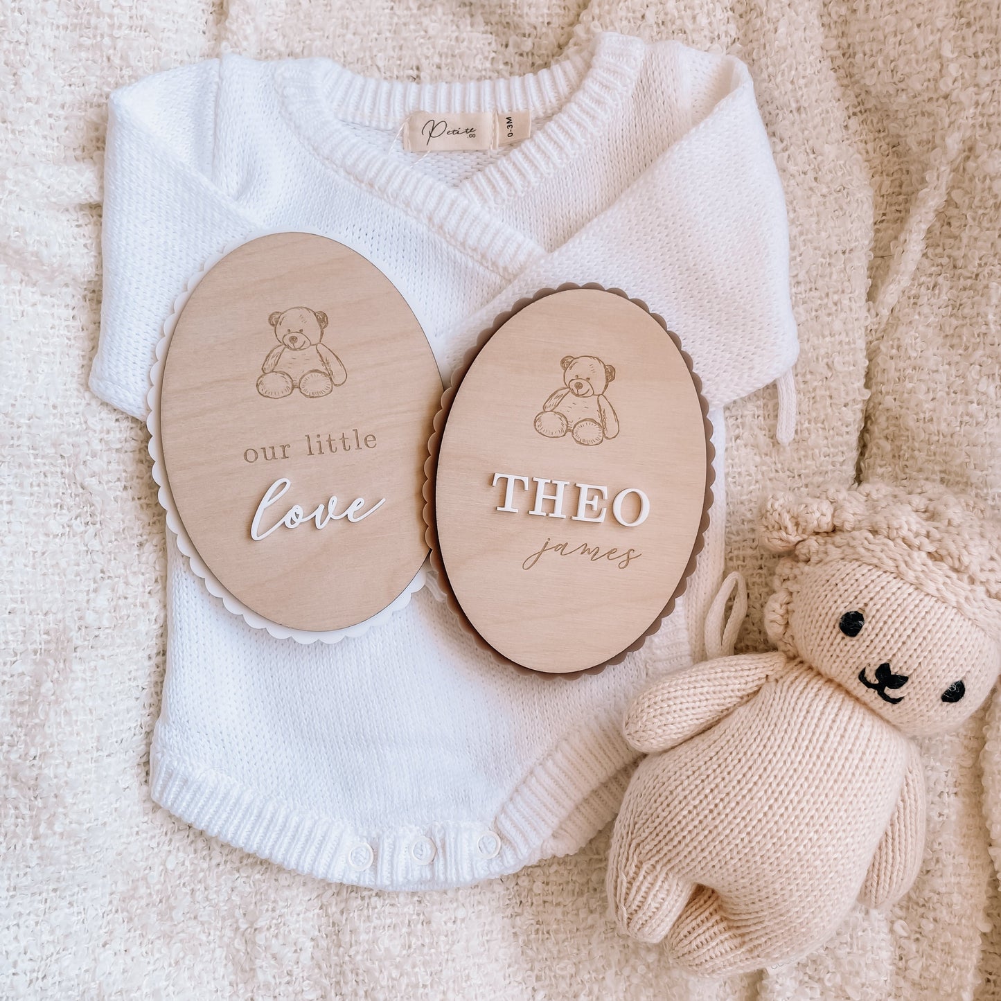 Our Little Love plaque- Teddy Bear