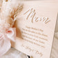Mother’s Day Wooden Plaque with Everlasting Flowers