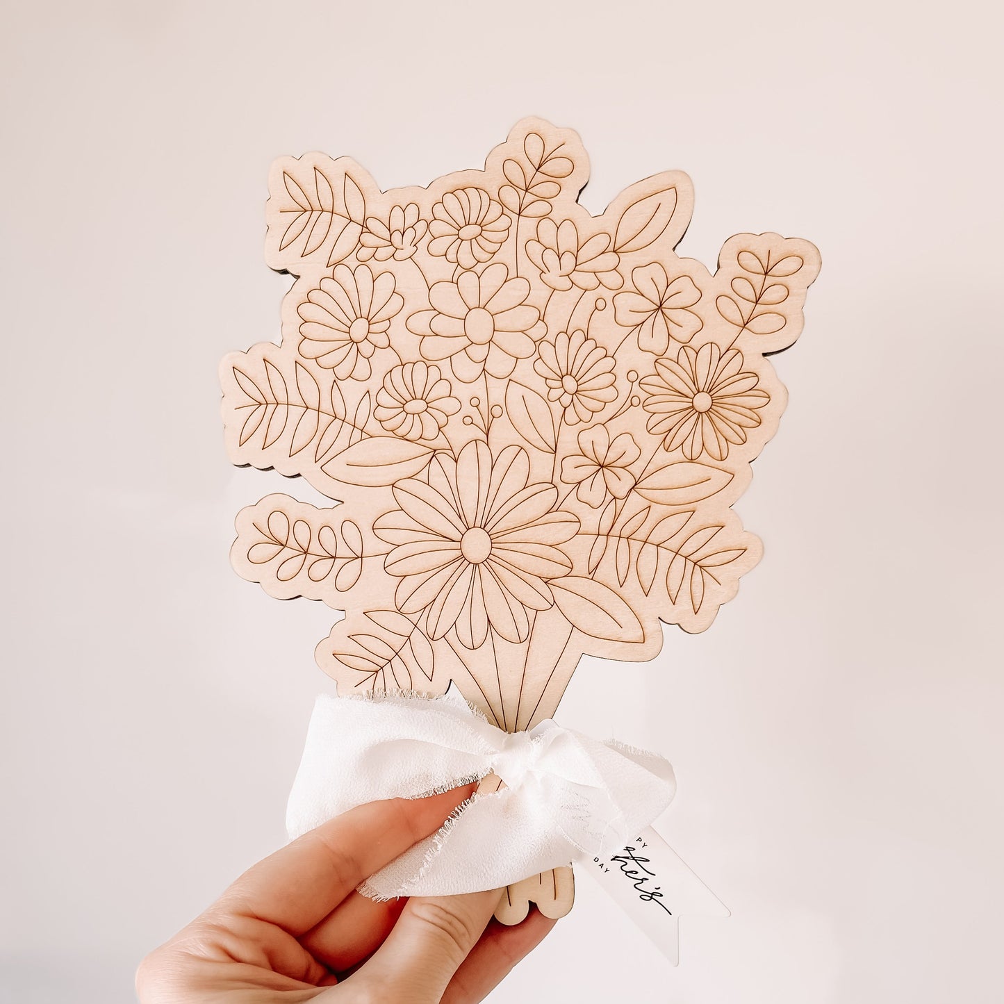 Wooden Flower Bouquet Craft Kit for Kids
