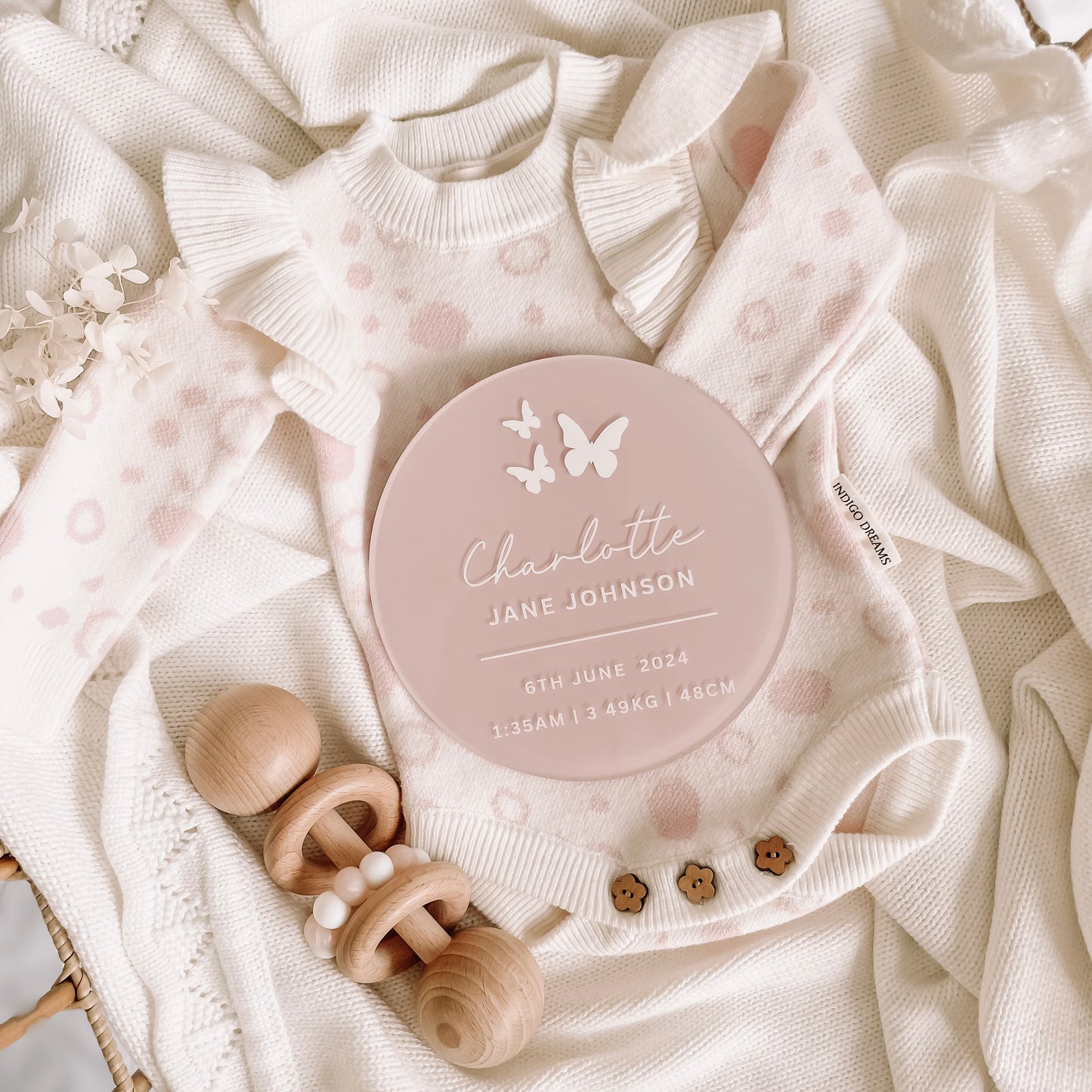 Birth Details Announcement Plaque