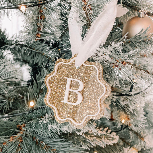 Personalised Letter Christmas Bauble