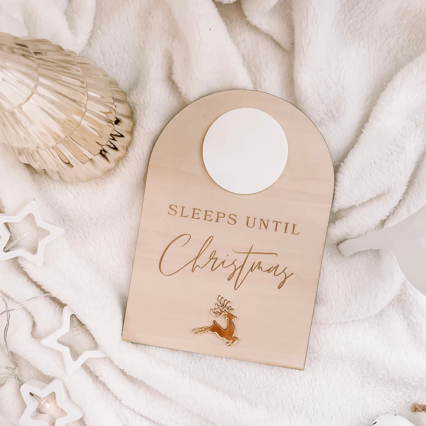 Sleeps Until Christmas Countdown Sign