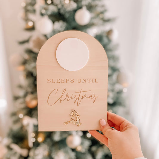 Sleeps Until Christmas Countdown Sign