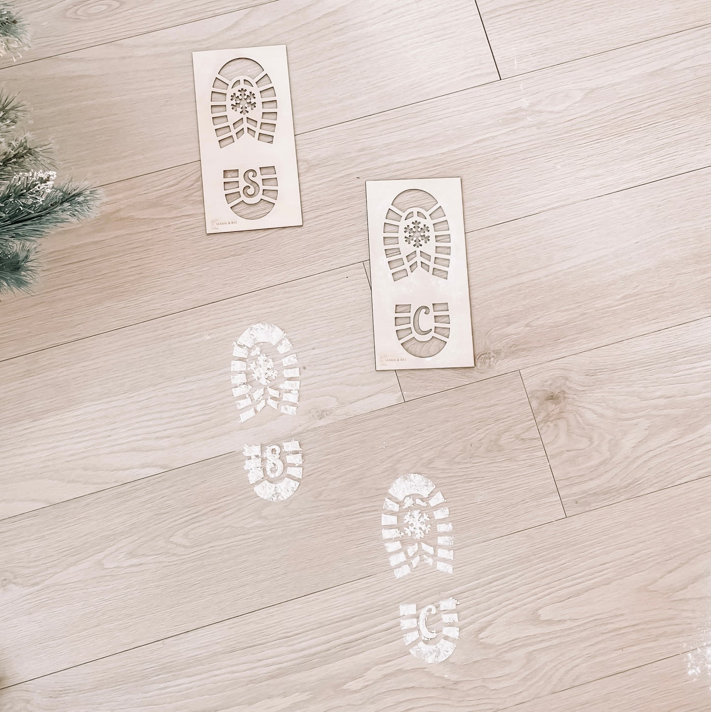 Santa's Boot Print Stencil