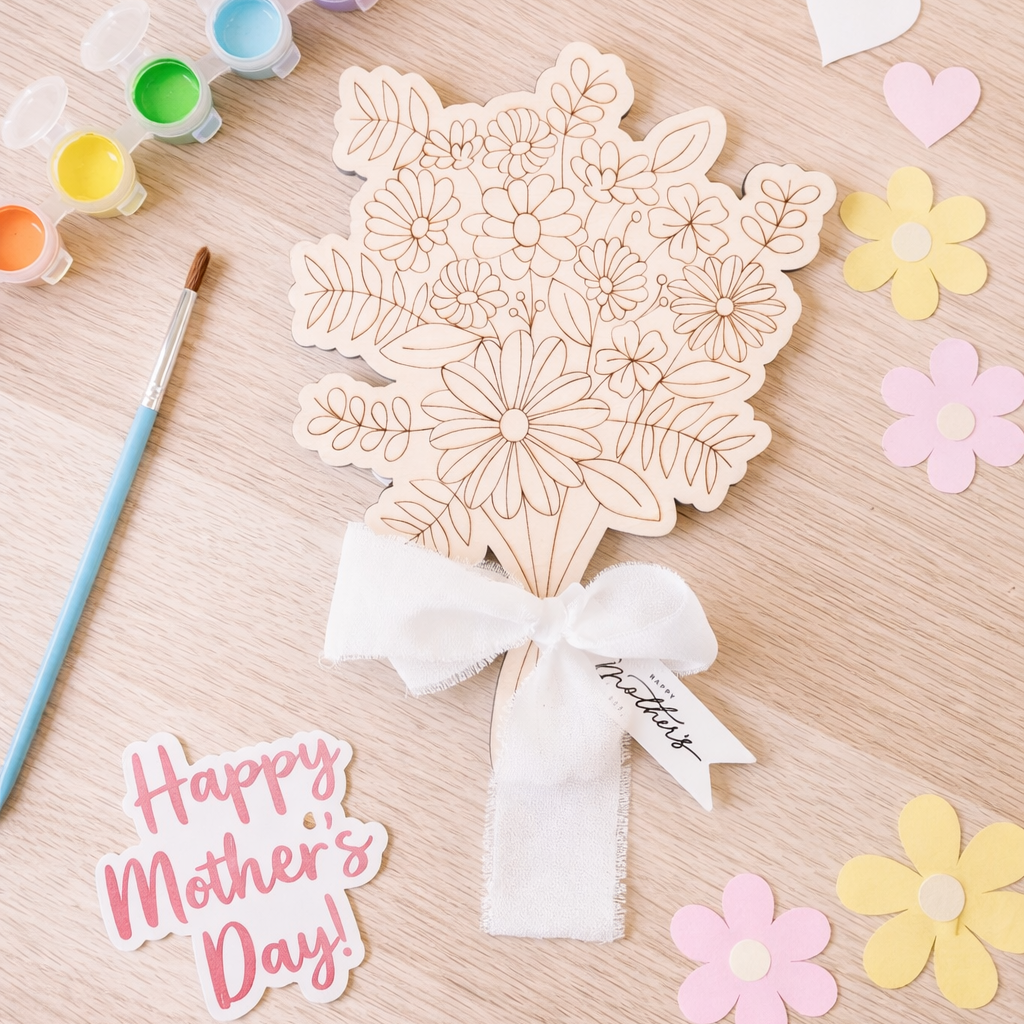 Wooden Flower Bouquet Craft Kit for Kids