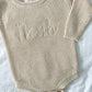 Ribbed Knit Romper- Oat
