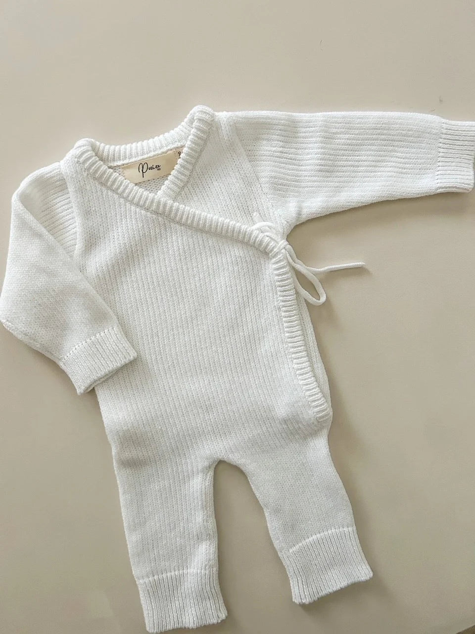 Kimono Long Romper | White