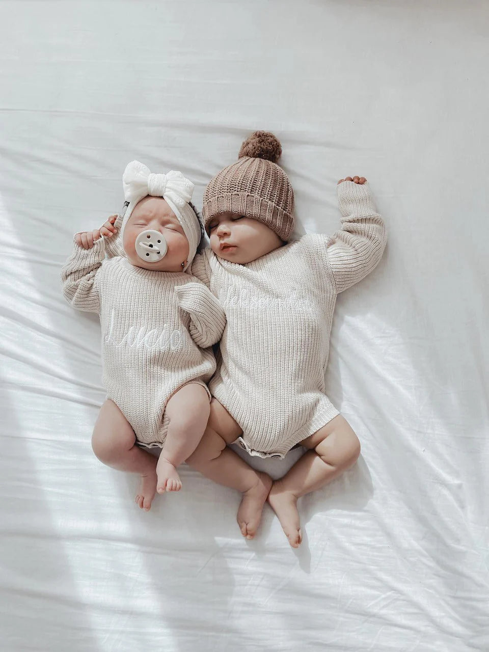 Ribbed Knit Romper- Oat