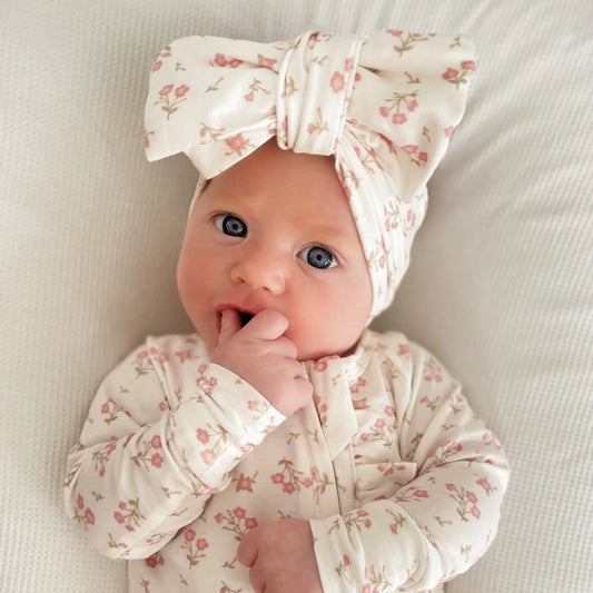 Little & Fern Oversized Top Knot | Paisley Peony